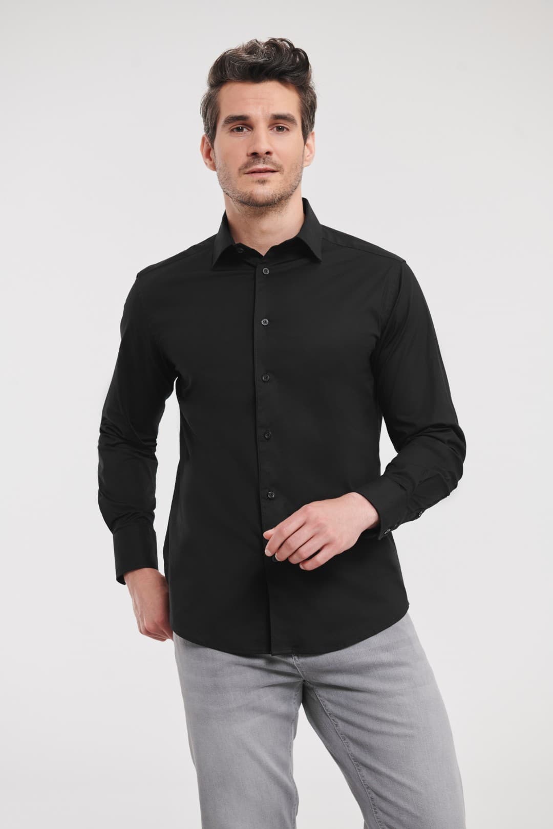 Košulja muška dugi rukavi Fitted Stretch — slika 7