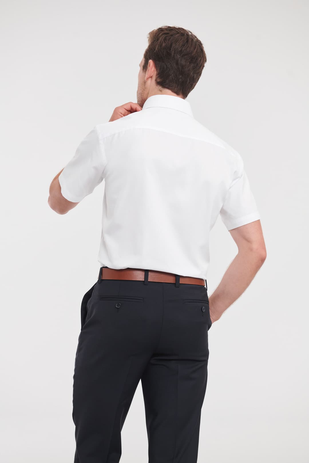 Košulja muška kratki rukavi Tailored Herringbone — slika 8