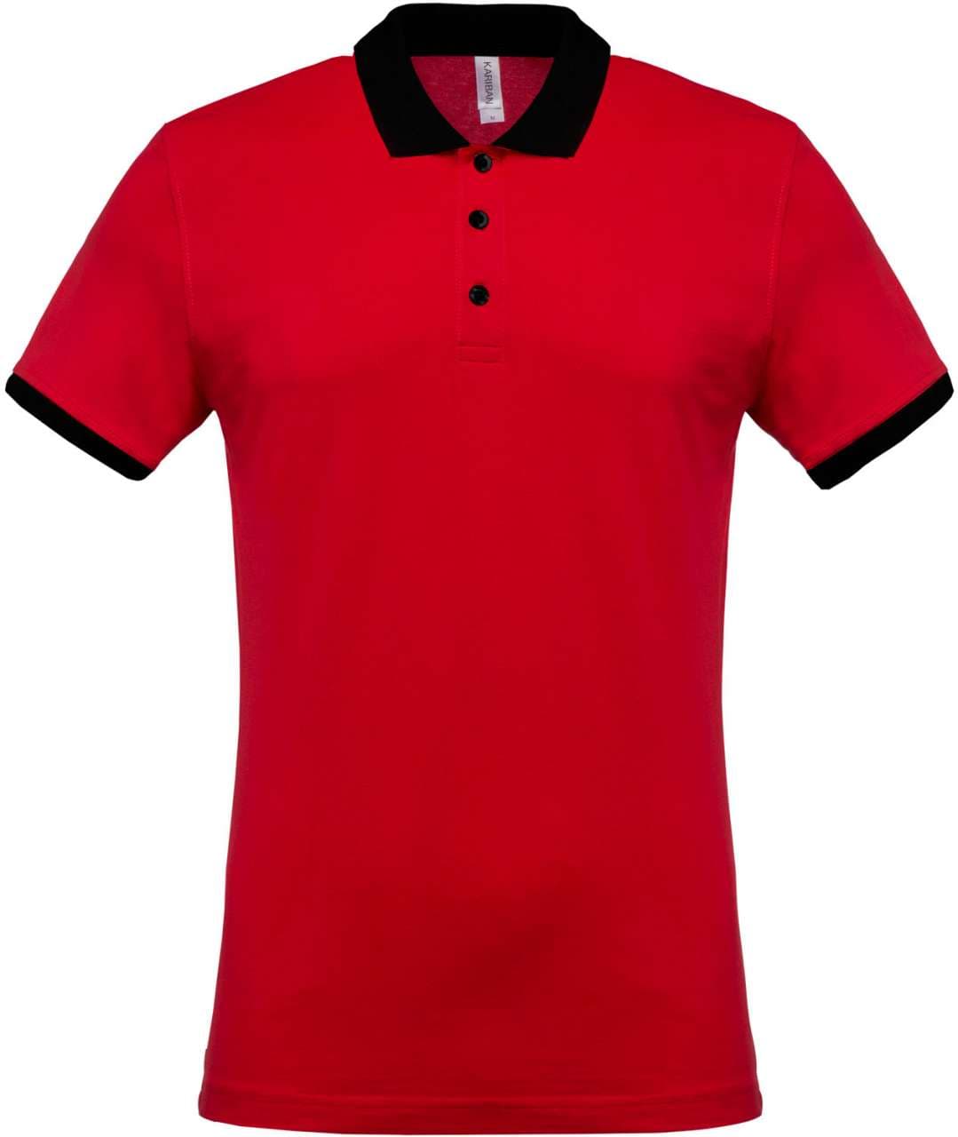 Men's two-tone piqué polo shirt