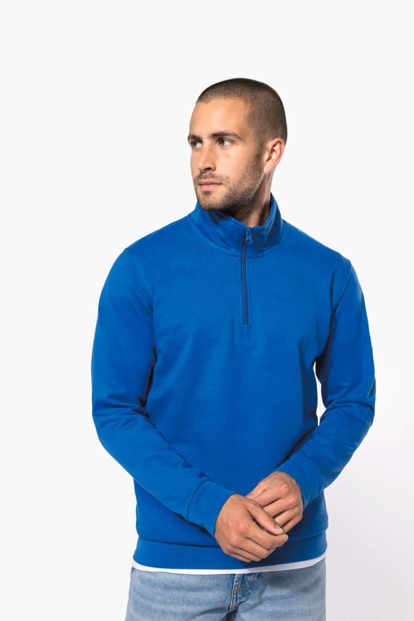 Men's sweatshirt with a zip at the neck
