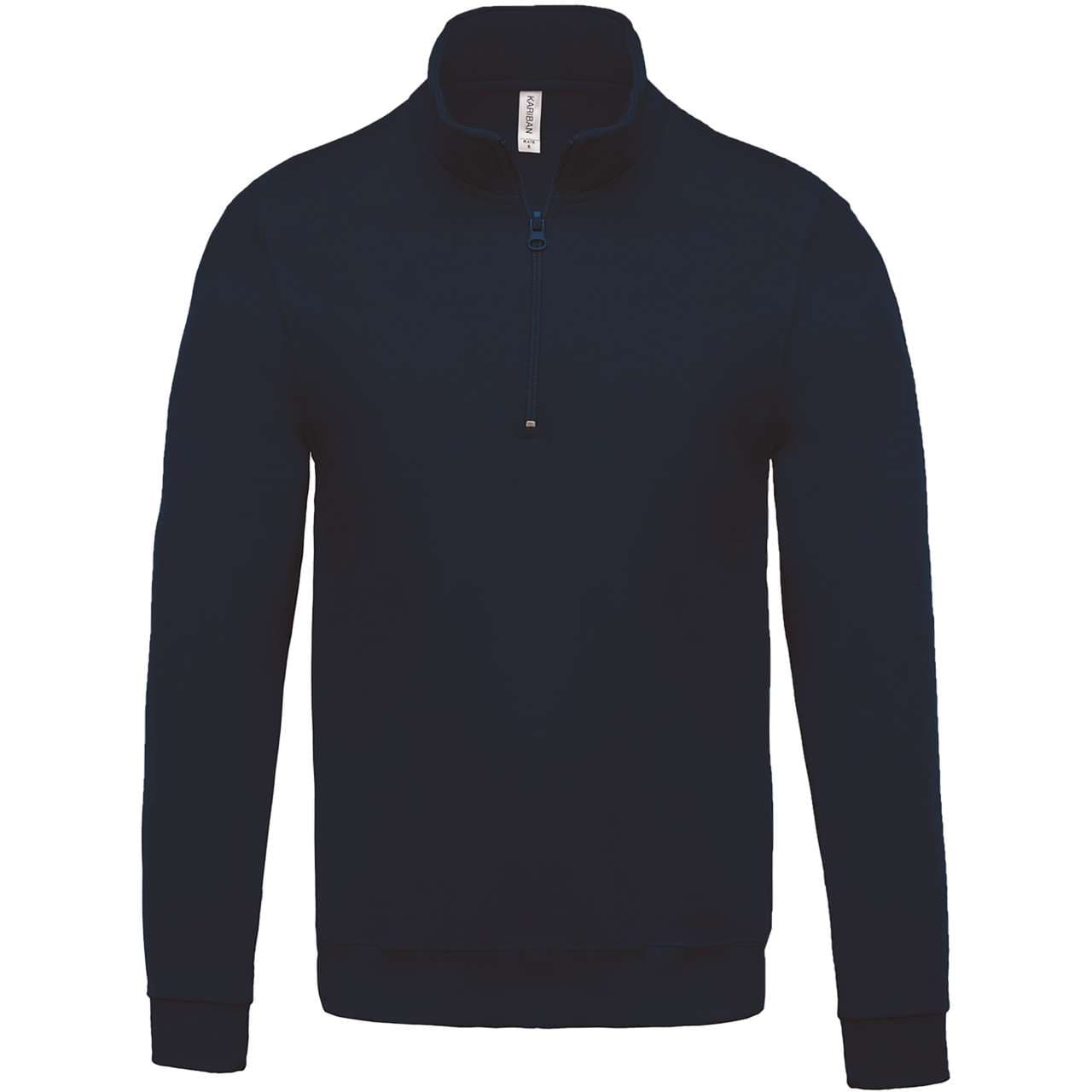 Men's sweatshirt with a zip at the neck