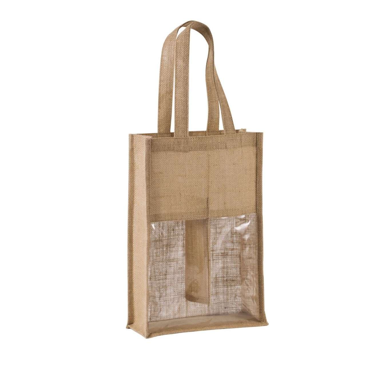 Jute bag for two bottles