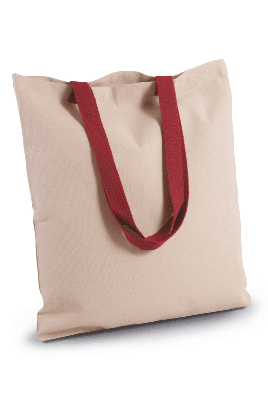 Tote bag with a contrast handle