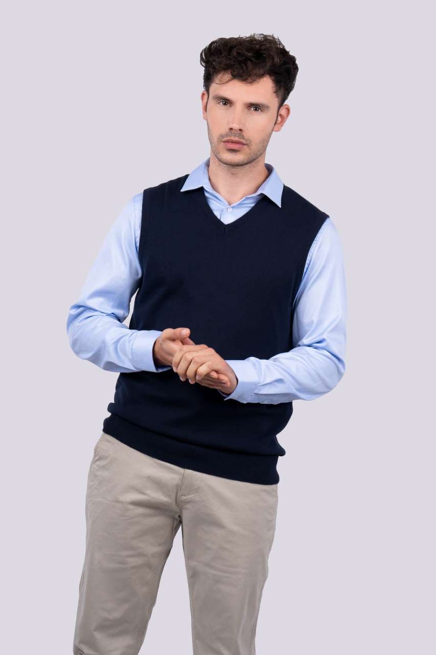 Džemper muški V izrez Sleeveless-2