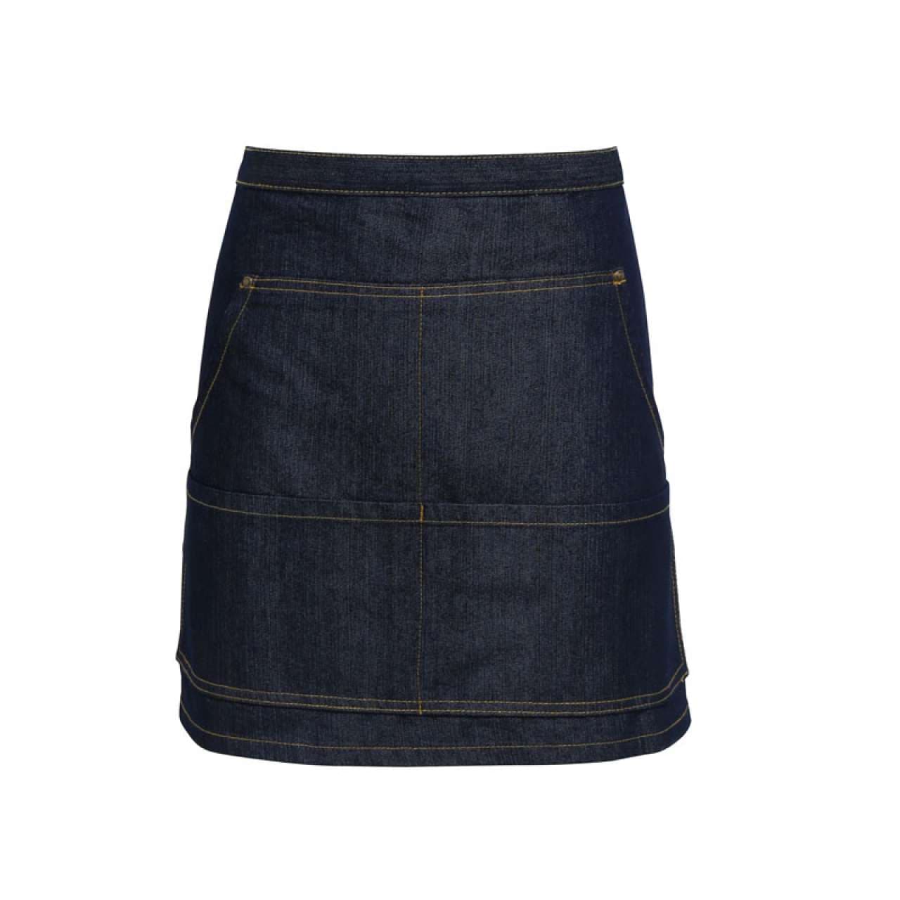 Jeans stitch apron, long