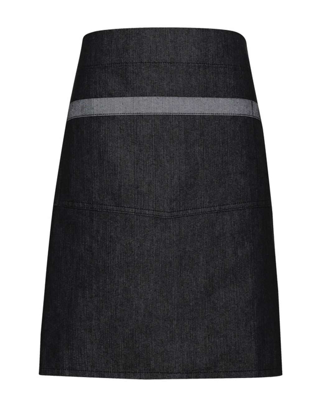 DOMAIN Contrast denim apron, short
