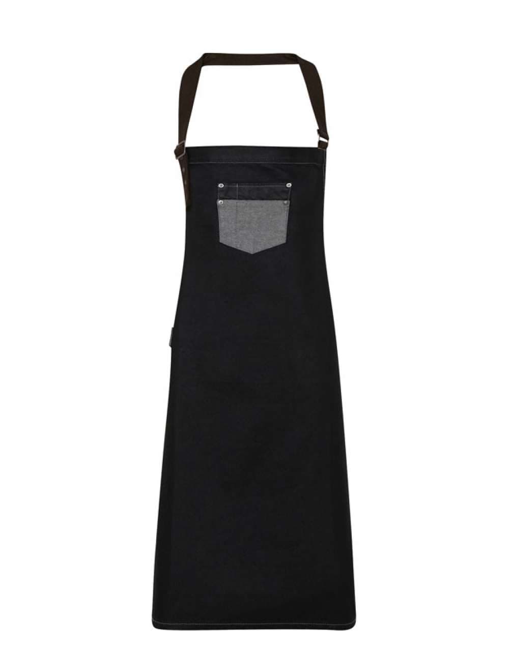 Kecelja DISTRICT Waxed look denim, duga