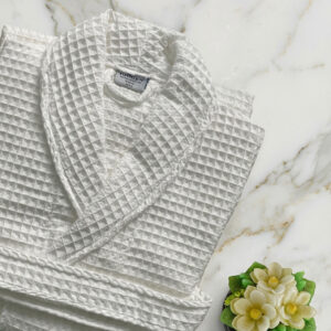 Waffle Bade Mantil PIQUE, 210GSM, Bijeli